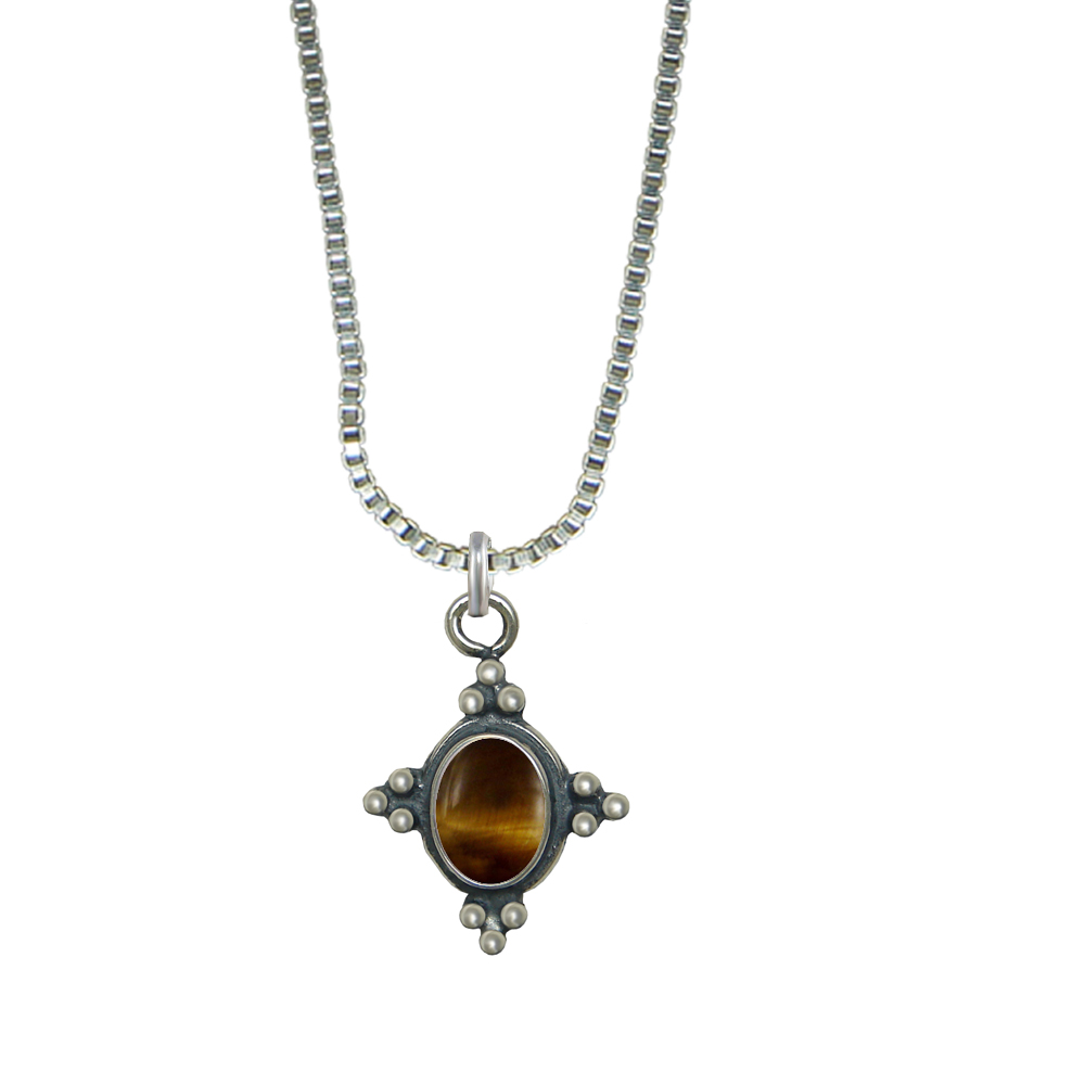 Sterling Silver Little Tiger Eye Pendant Necklace Sterling Silver Little Tiger Eye Pendant Necklace